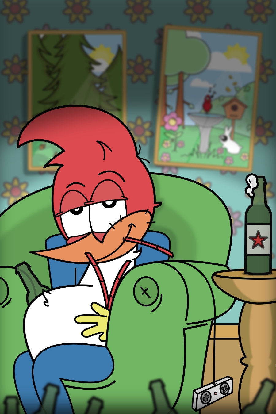 Woody Woodpecker basement